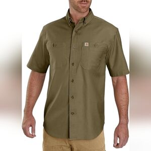 Rugged Flex® Relaxed Fit Midweight Canvas Short-Sleeve Shirt size 2X